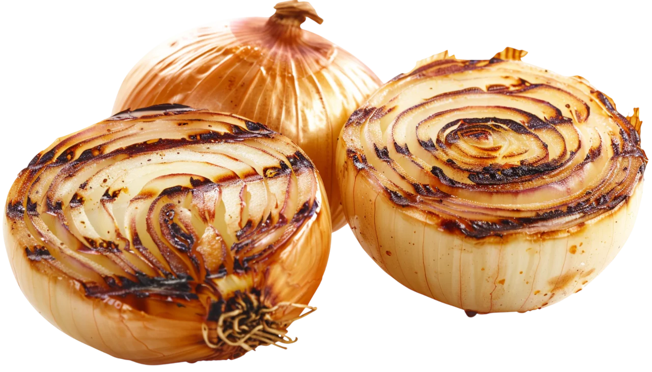 Grilled Onion Halves and Whole Onion | Free PNG