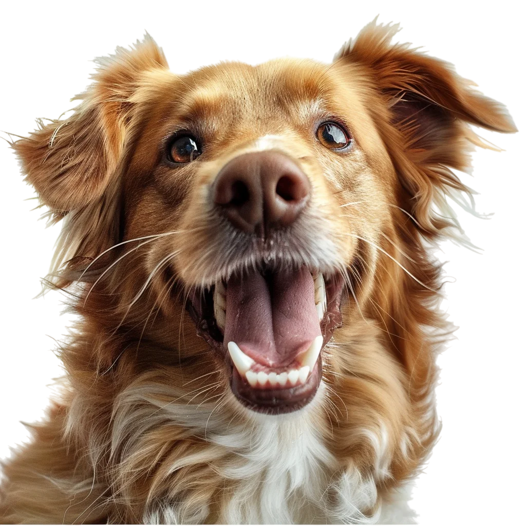 Close-Up Happy Dog Portrait Free PNG