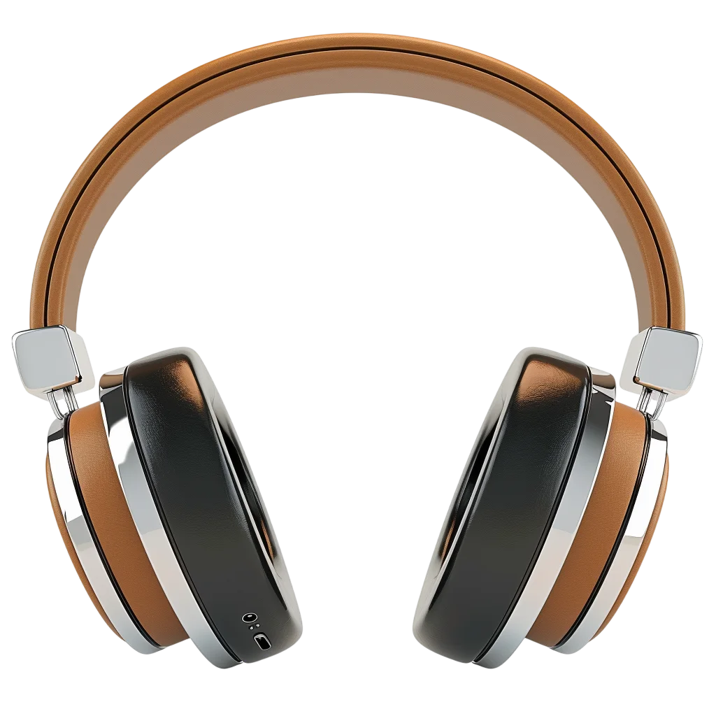 Brown and Black Over-Ear Headphones – Free PNG