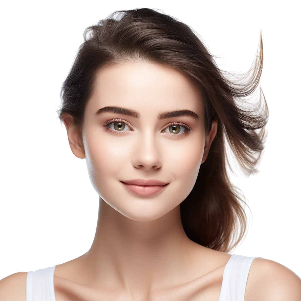 Smiling Brunette Woman Portrait Free PNG