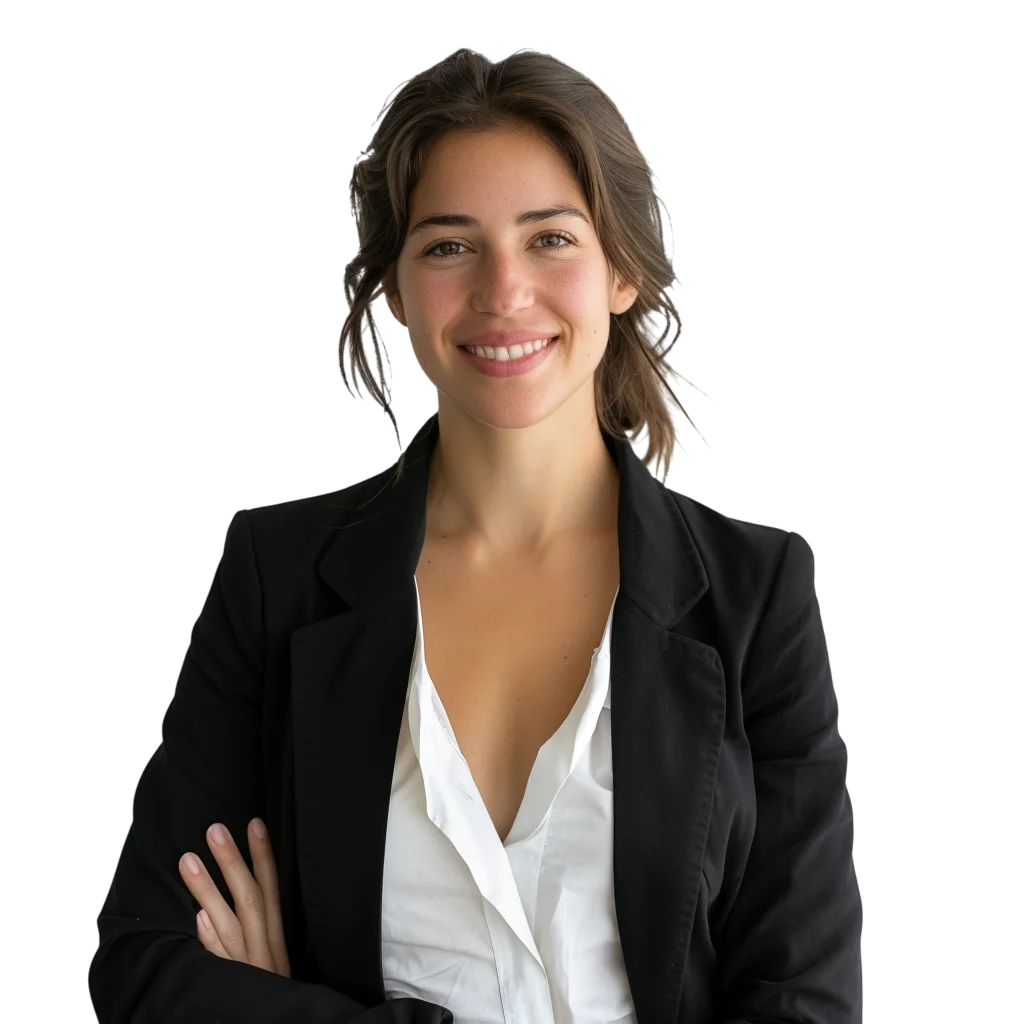 Smiling Businesswoman with Crossed Arms Free PNG