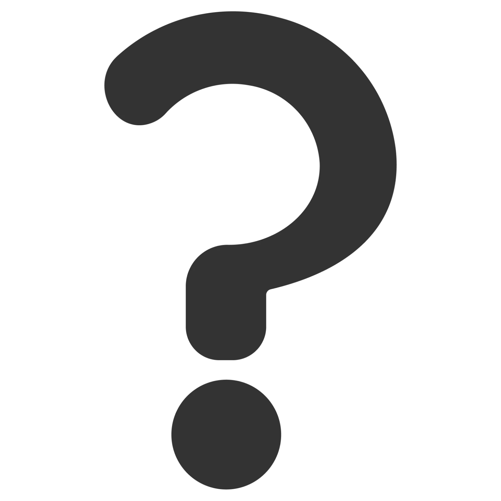 Dark Gray Question Mark on Black Background Free PNG