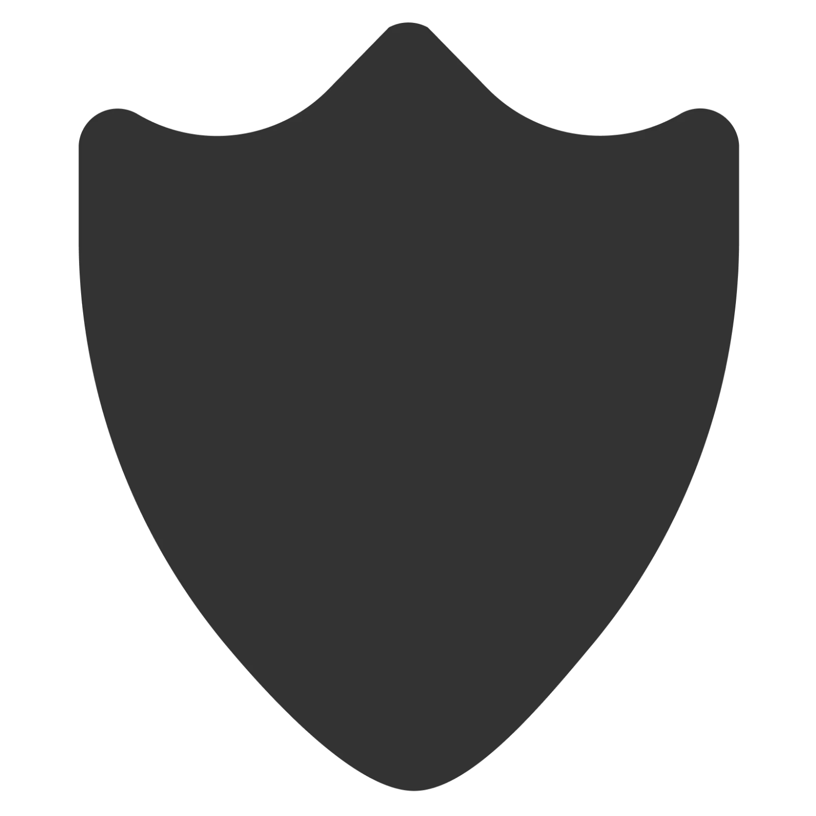 Plain Dark Gray Shield Icon Free PNG