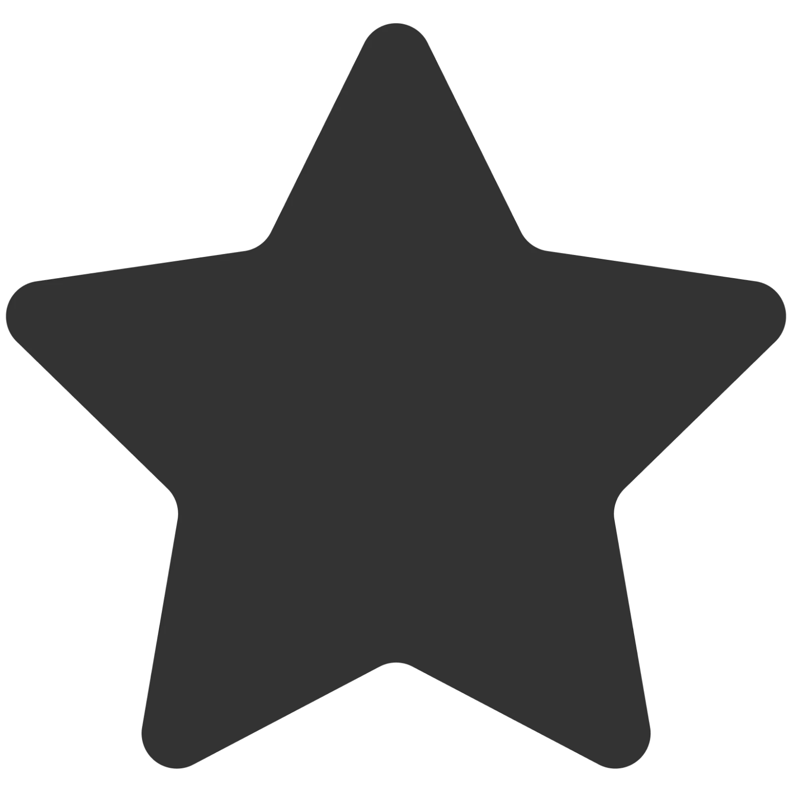 Dark Gray Five-Point Star Silhouette Free PNG