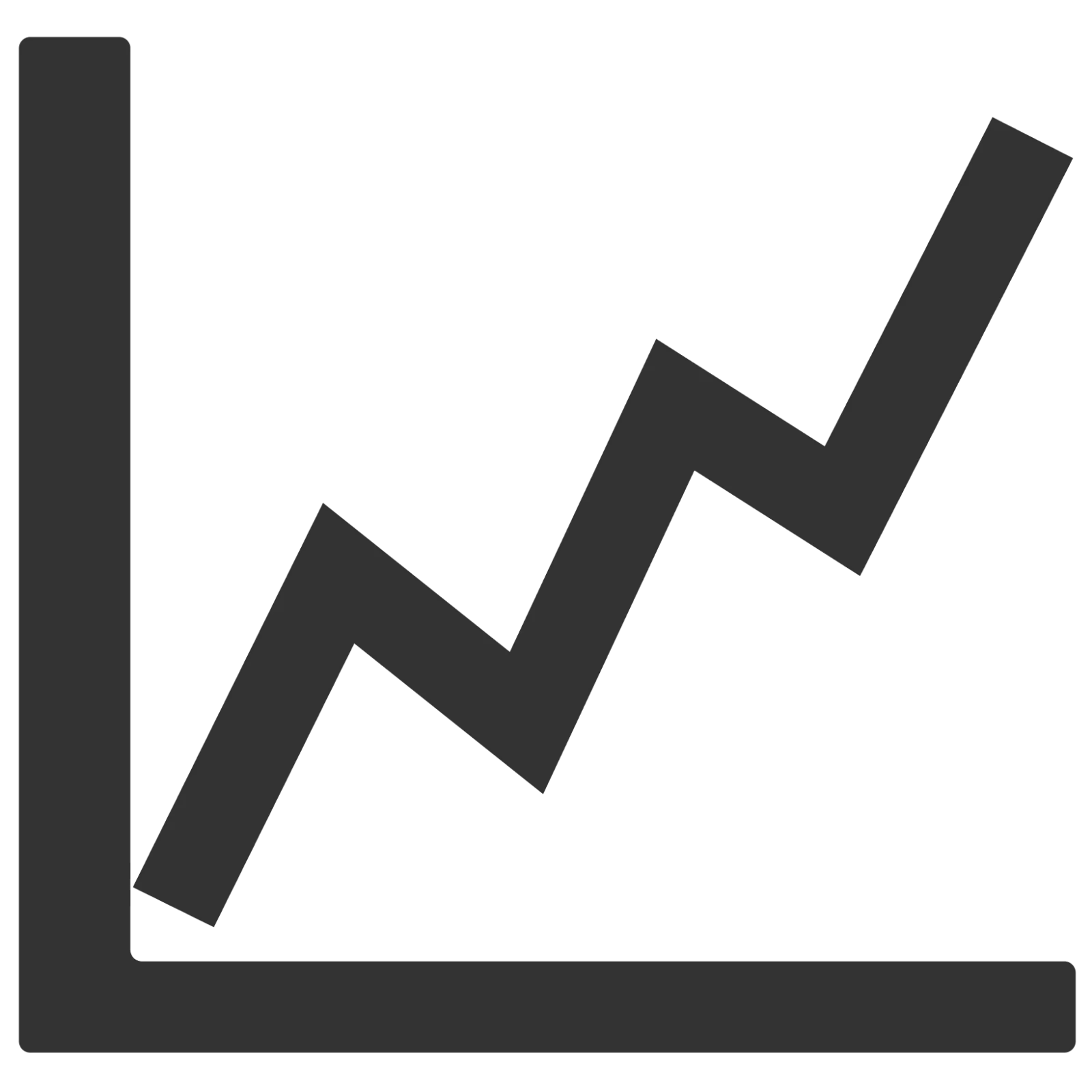 Upward Trend Line Chart Icon Free PNG
