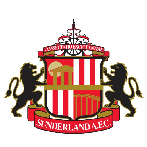 Sunderland A.F.C. Crest with Red and White Shield | Free PNG