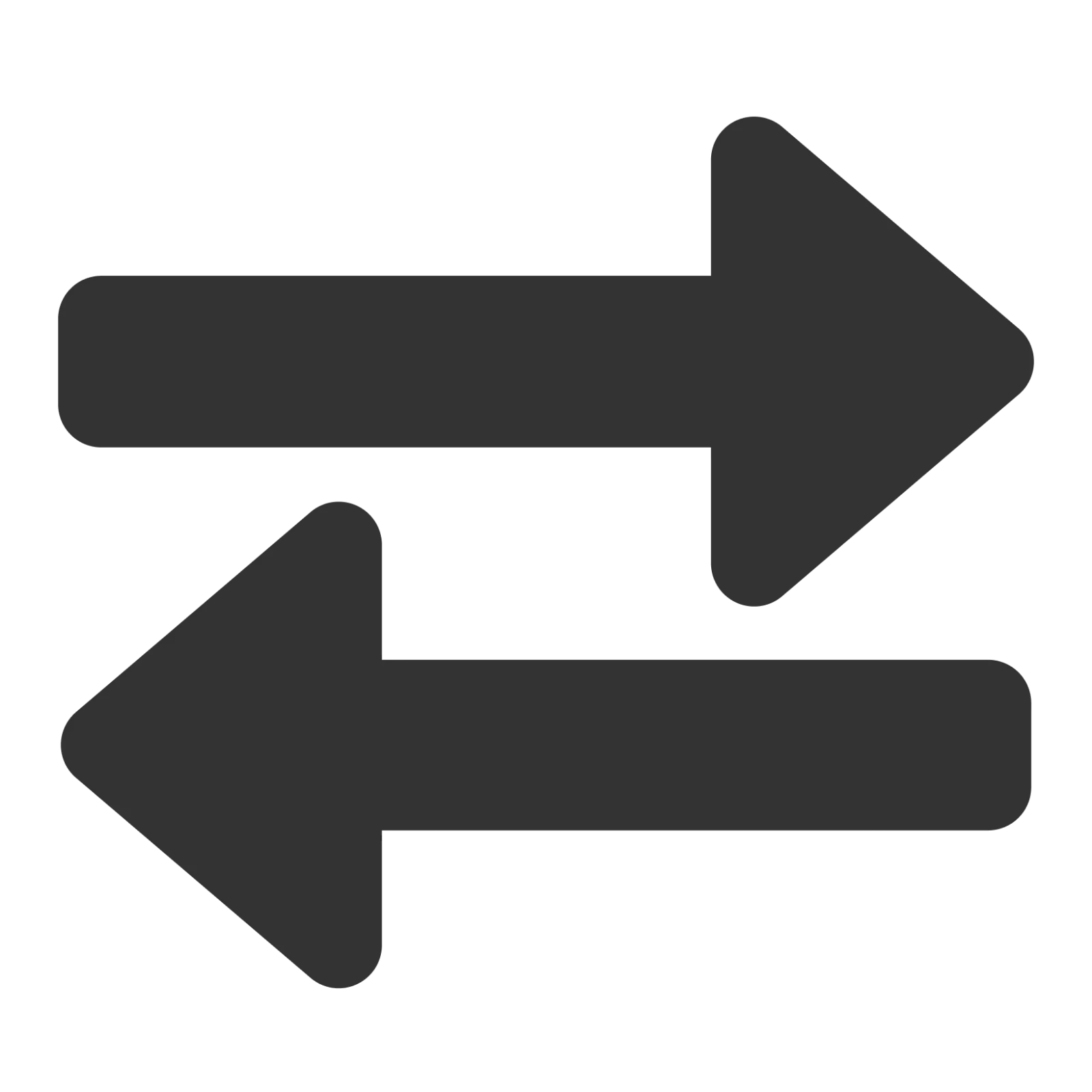Opposing Exchange Arrows Free PNG Icon