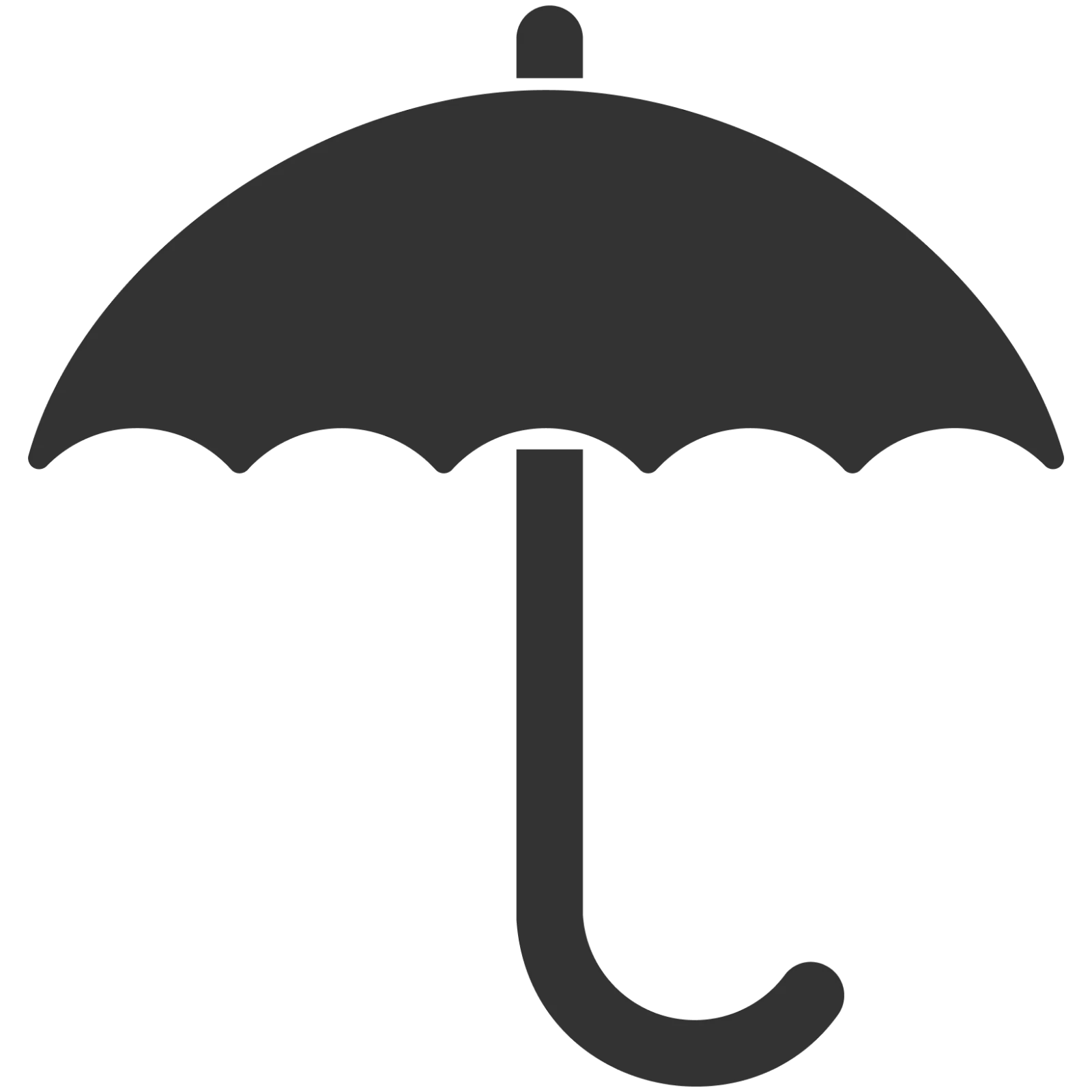 Dark Gray Umbrella Silhouette Free PNG