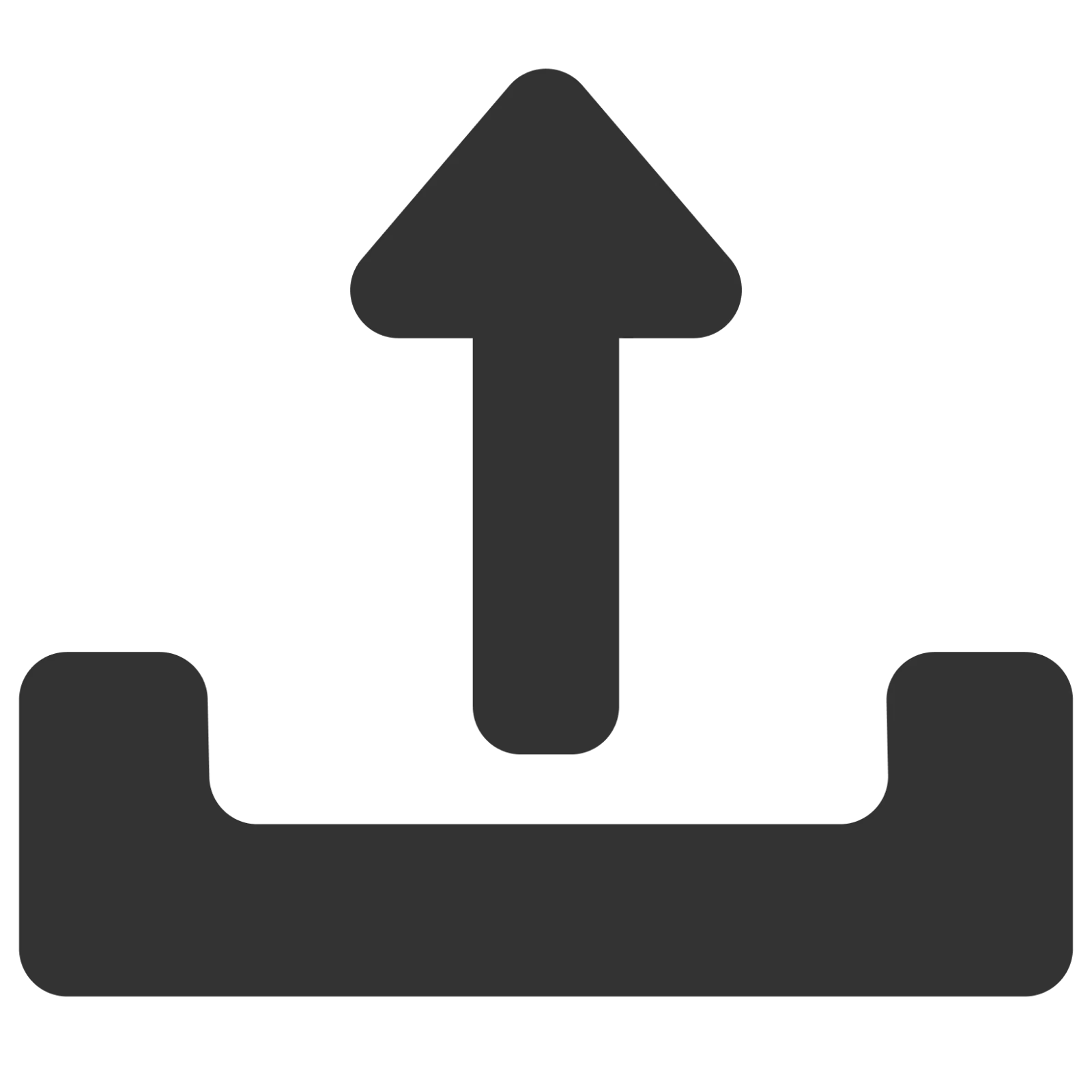 Upload Arrow and Tray Icon Free PNG