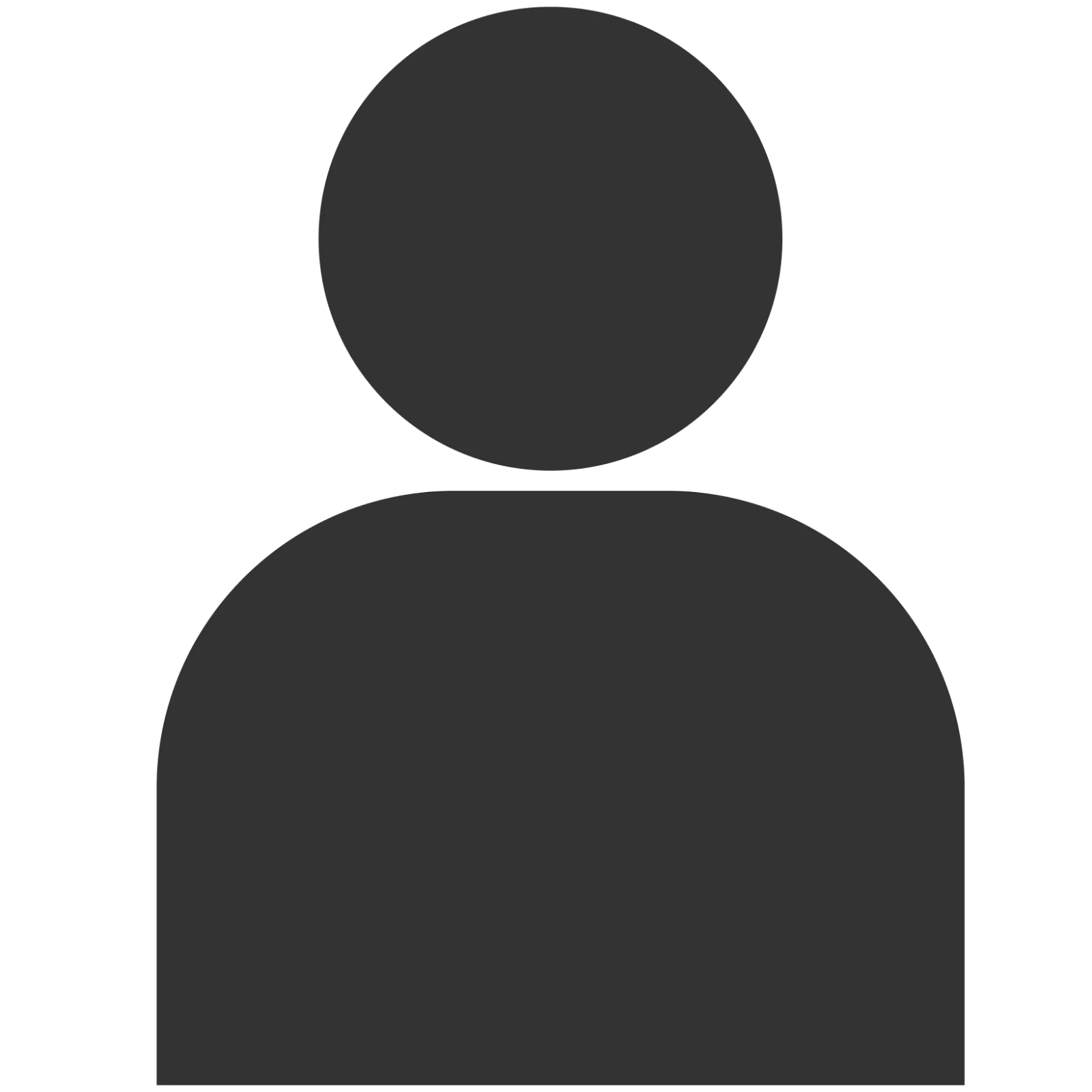 Dark Gray User Avatar Silhouette Free PNG