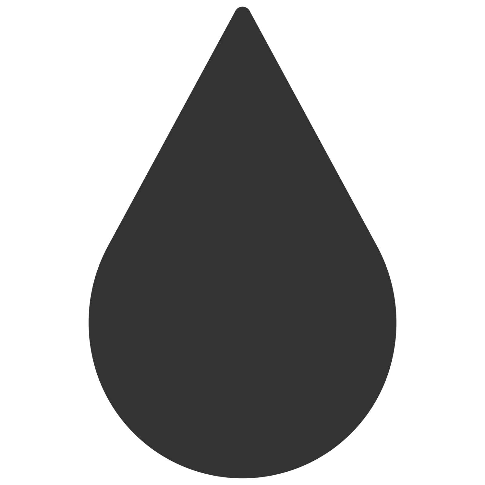 Dark Gray Water Drop Silhouette Free PNG