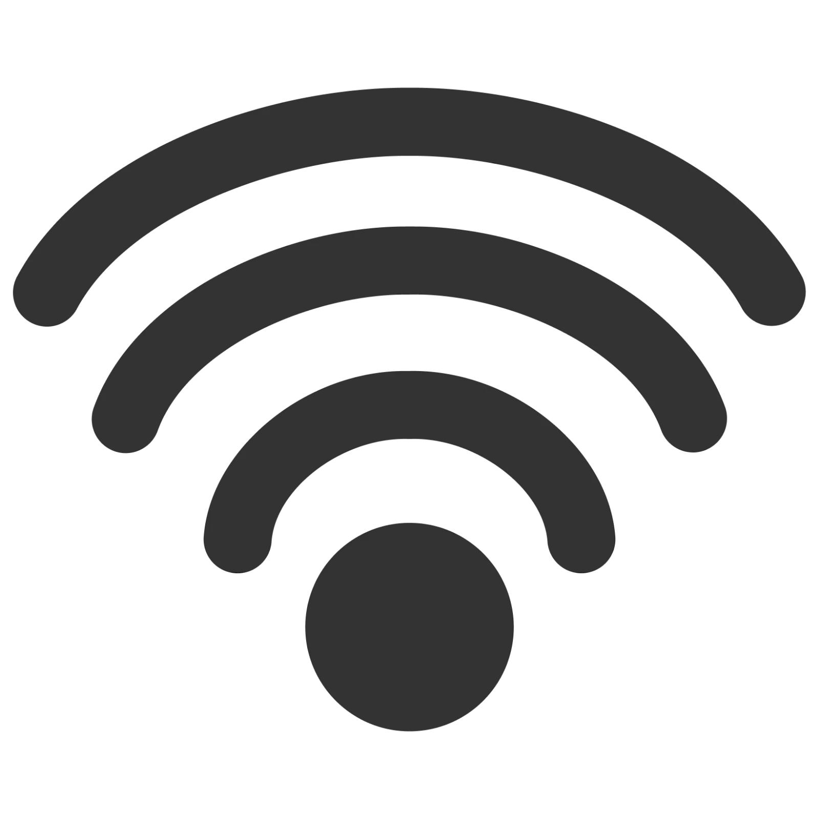 Dark Gray Wi-Fi Signal Icon Free PNG