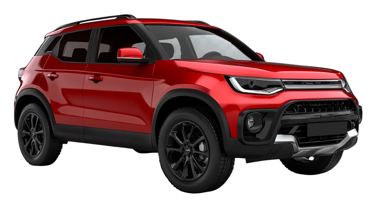 Red Compact SUV in Front Three-Quarter View Free PNG