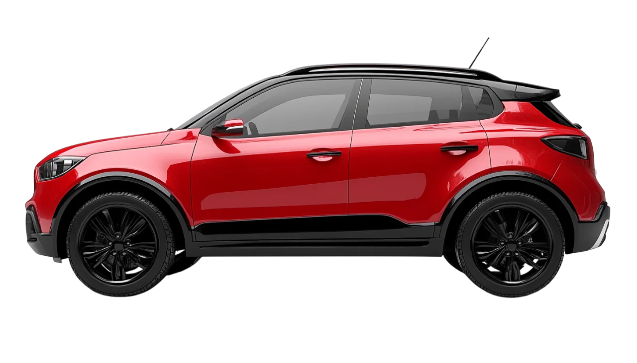 Red Compact Crossover SUV Side Profile Free PNG