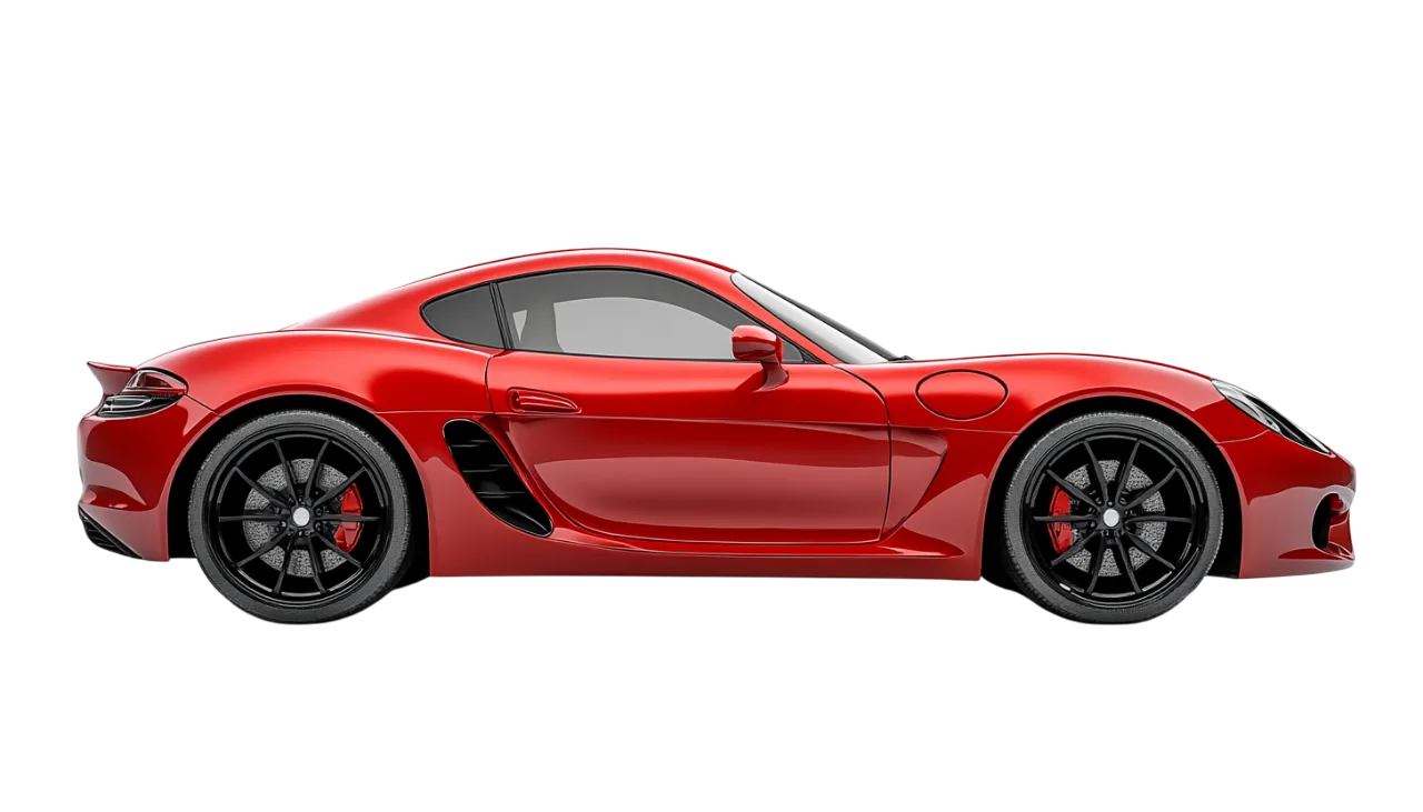 Red Sports Coupe Side Profile Free PNG