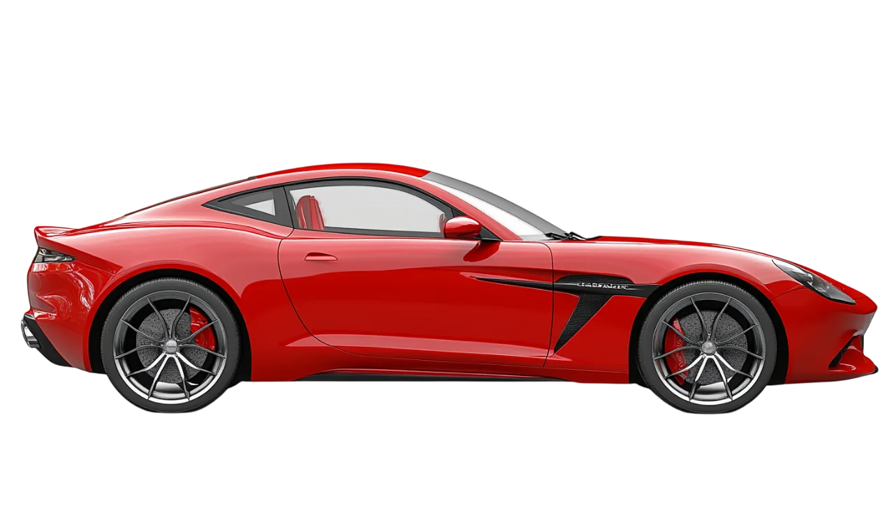 Red Luxury Sports Coupe Side Profile Free PNG