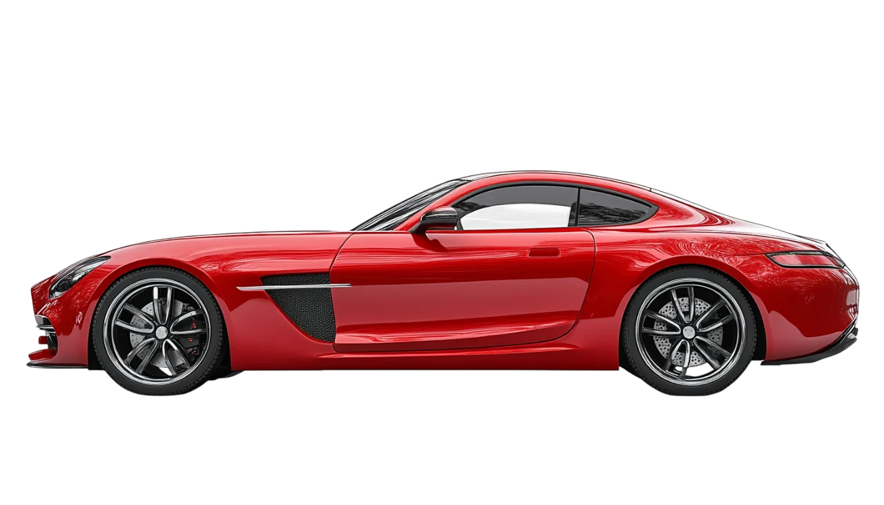Red Sports Coupe Side View Free PNG