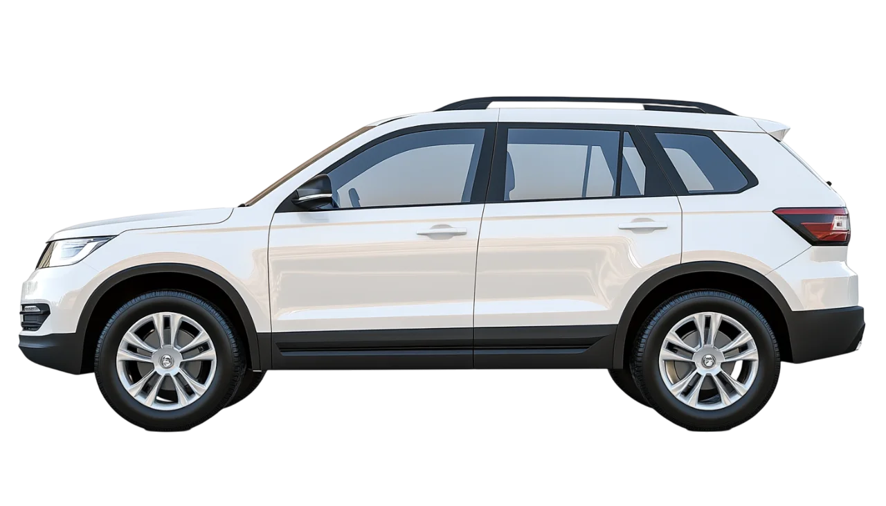 White SUV Side Profile Free PNG