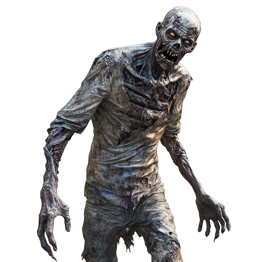 Decaying Zombie Reaching Forward – Free PNG