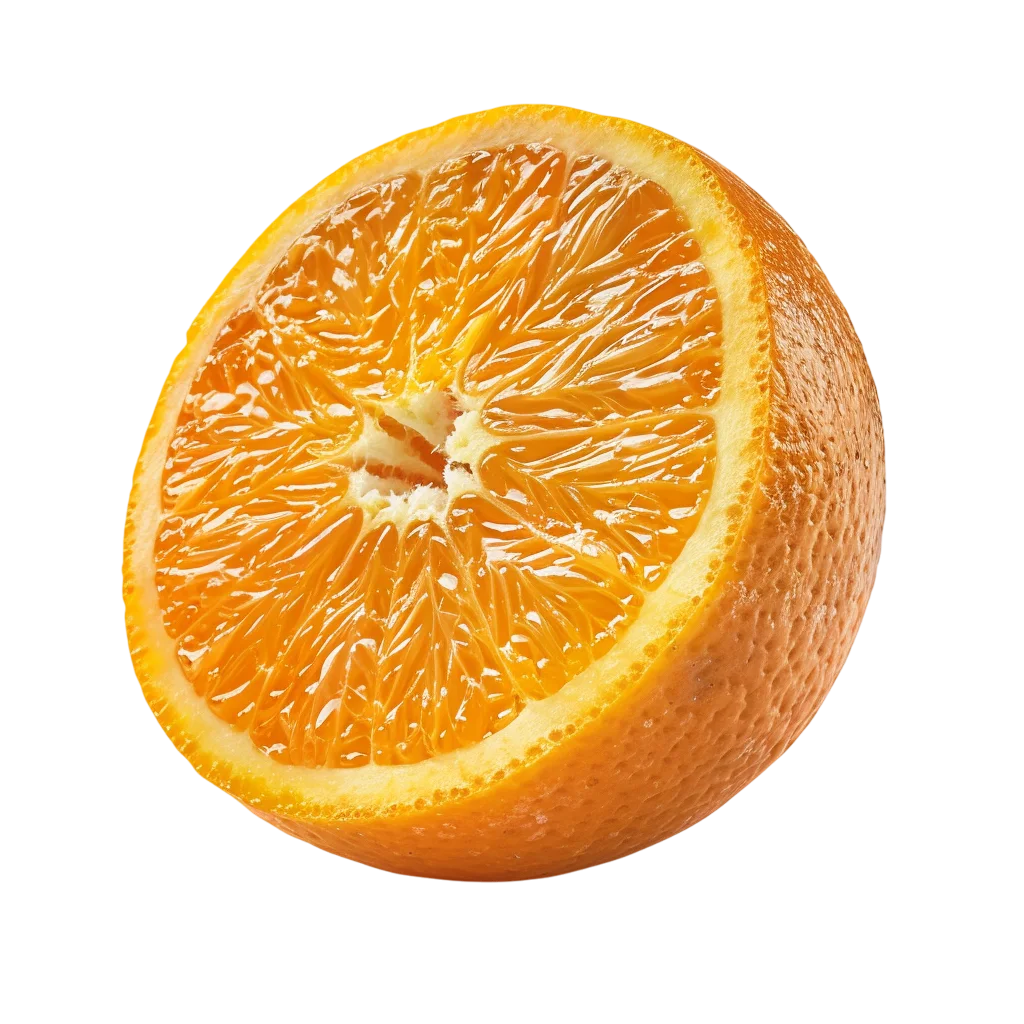 Juicy Orange Half with Textured Peel - Free PNG