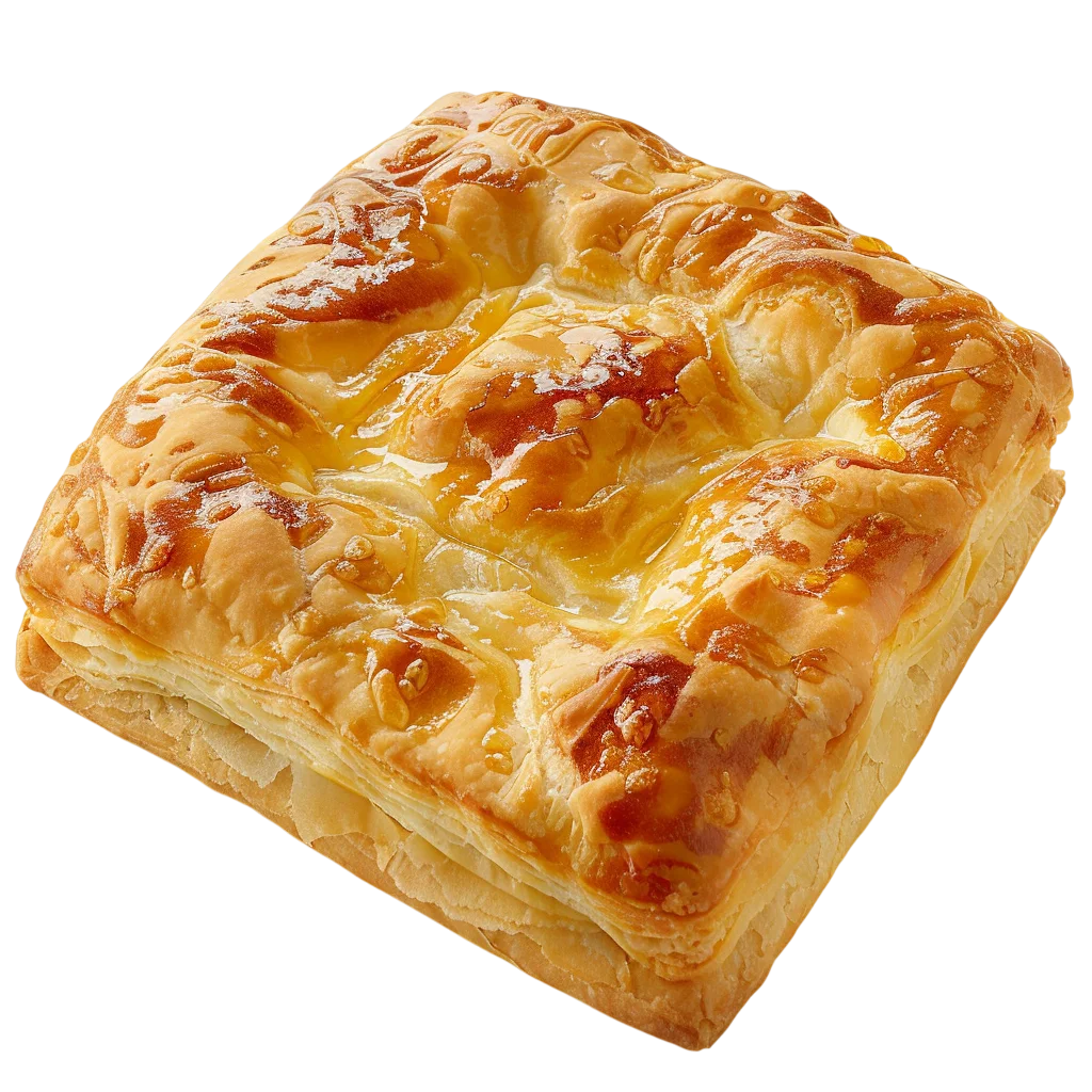 Golden Flaky Square Pastry Free PNG