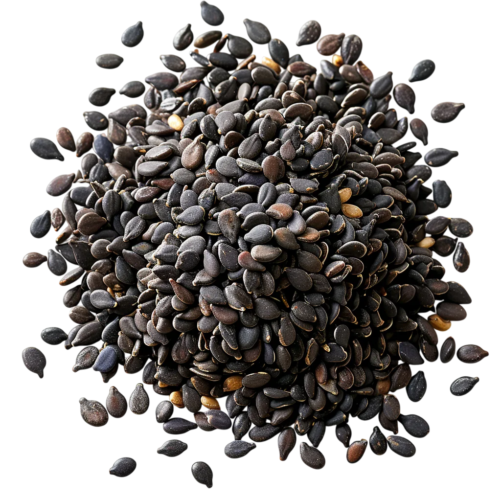 Pile of Black Sesame Seeds Free PNG