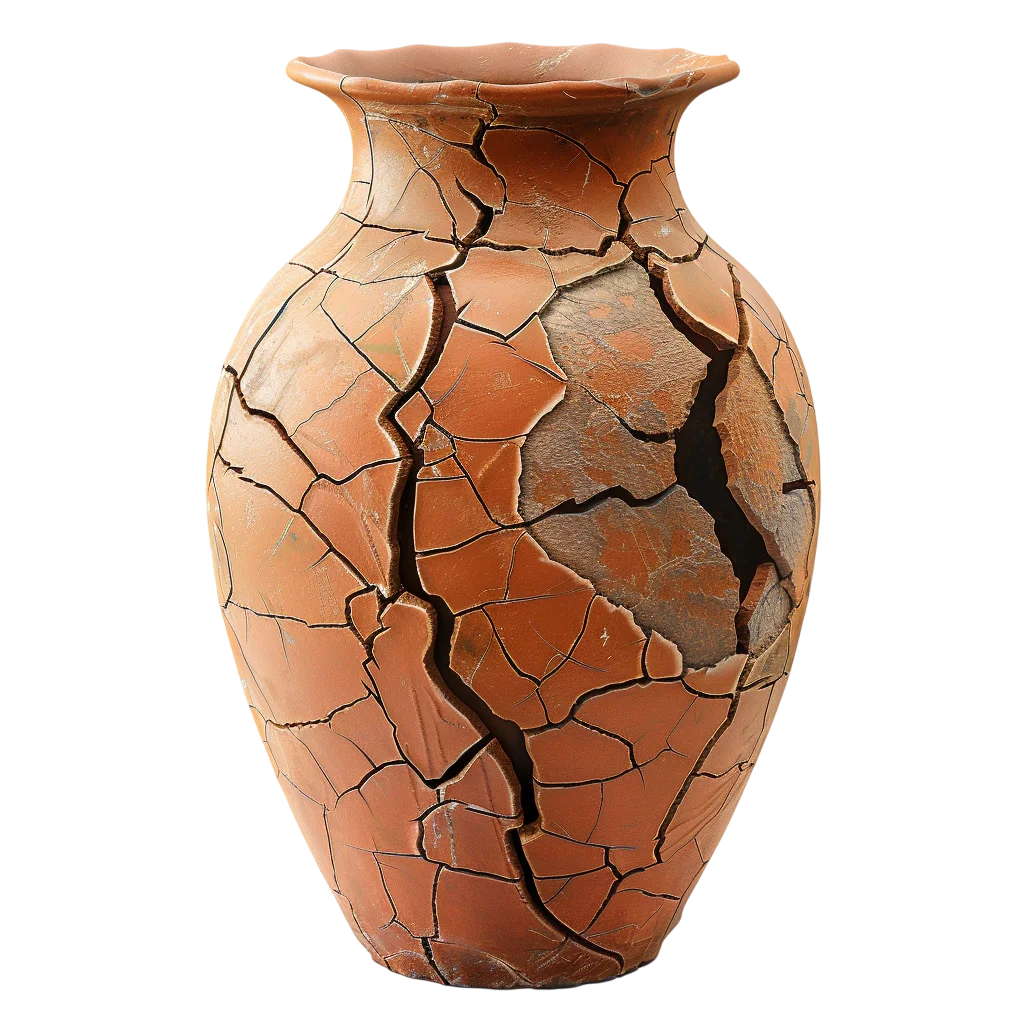 Cracked Terracotta Vase | Free PNG