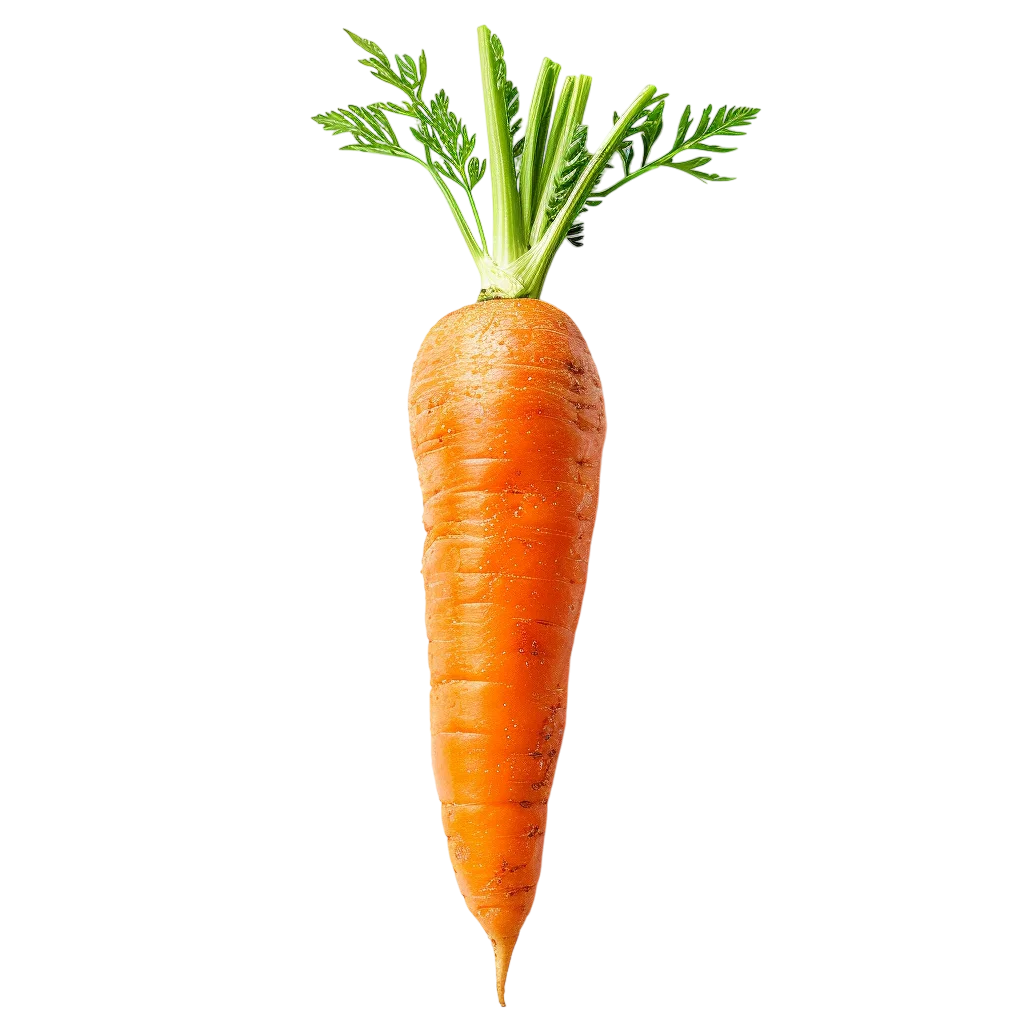 Fresh Orange Carrot with Green Tops | Free PNG