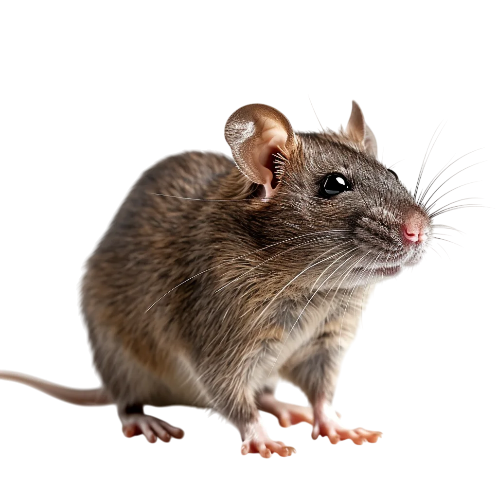 Realistic Brown Mouse Standing, Isolated – Free PNG