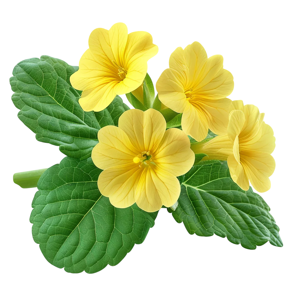 Yellow Flowers and Green Leaves Free PNG