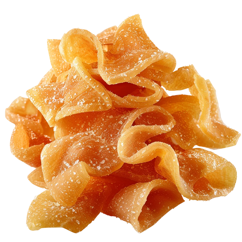 Pile of Sugared Orange Candied Fruit Pieces Free PNG