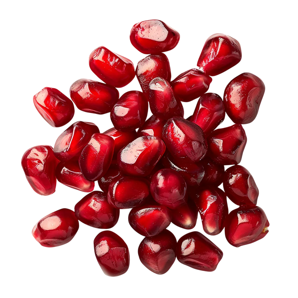 Glossy Red Pomegranate Seeds Free PNG