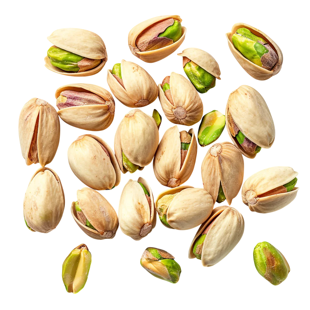 Scattered Pistachios in Open Shells Free PNG