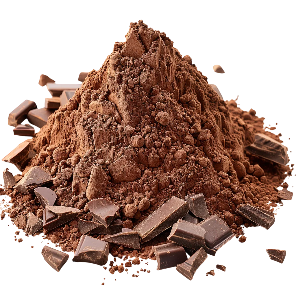Cocoa Powder and Chocolate Pieces Free PNG