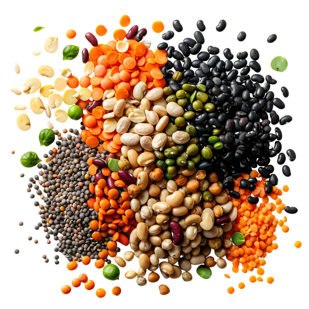 Colorful Assorted Beans and Lentils Free PNG