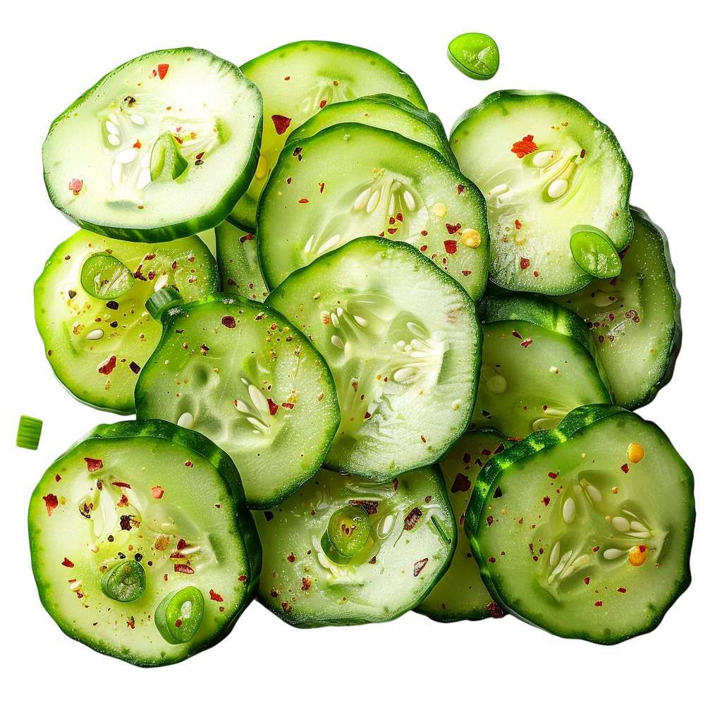 Seasoned Cucumber Slices Free PNG