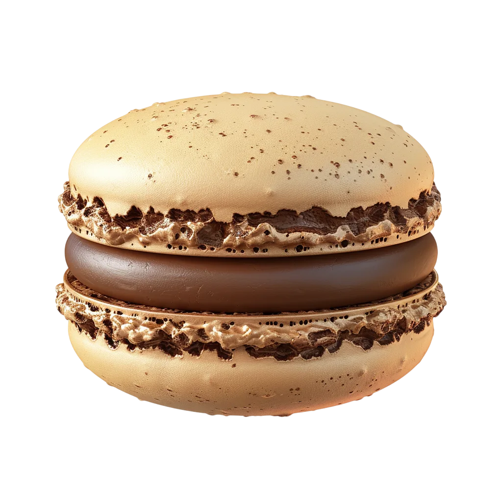Chocolate-Filled Speckled Macaron | Free PNG