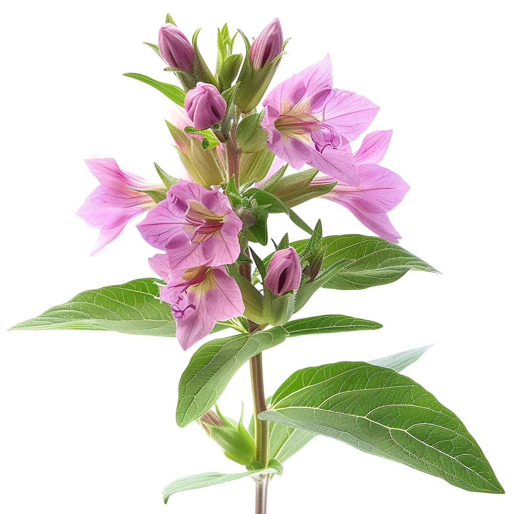 Pink Bell-Shaped Flowers and Green Leaves Free PNG