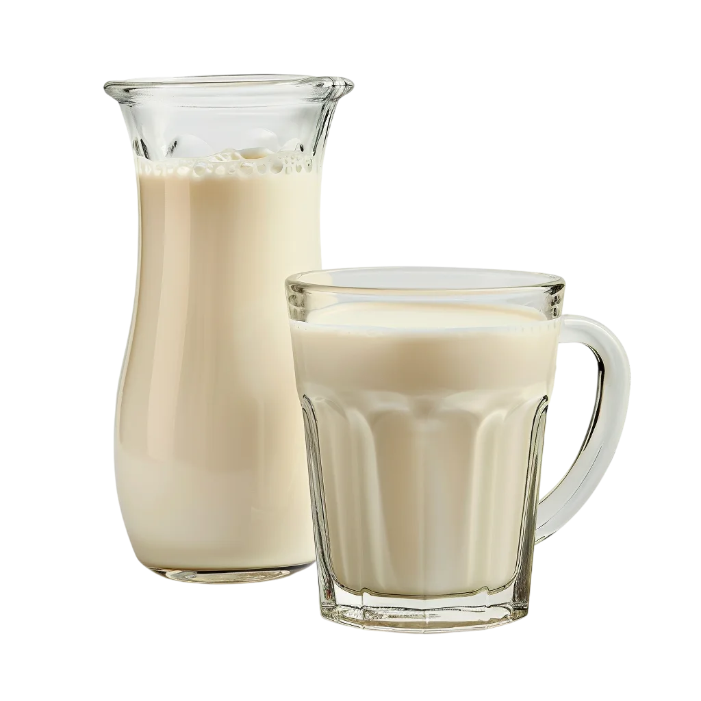 Free PNG of a Glass Milk Jug and Mug