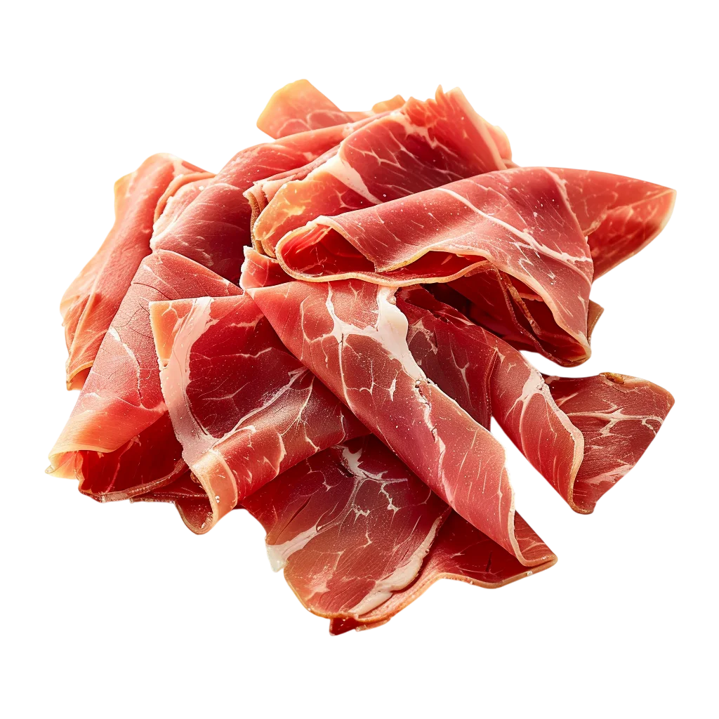 Pile of Thinly Sliced Prosciutto | Free PNG