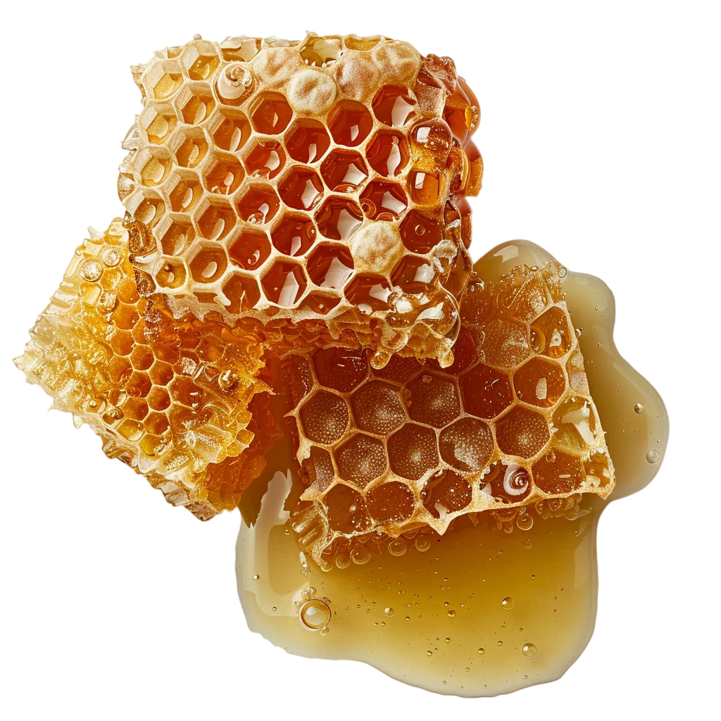 Golden Honeycomb and Dripping Honey Free PNG