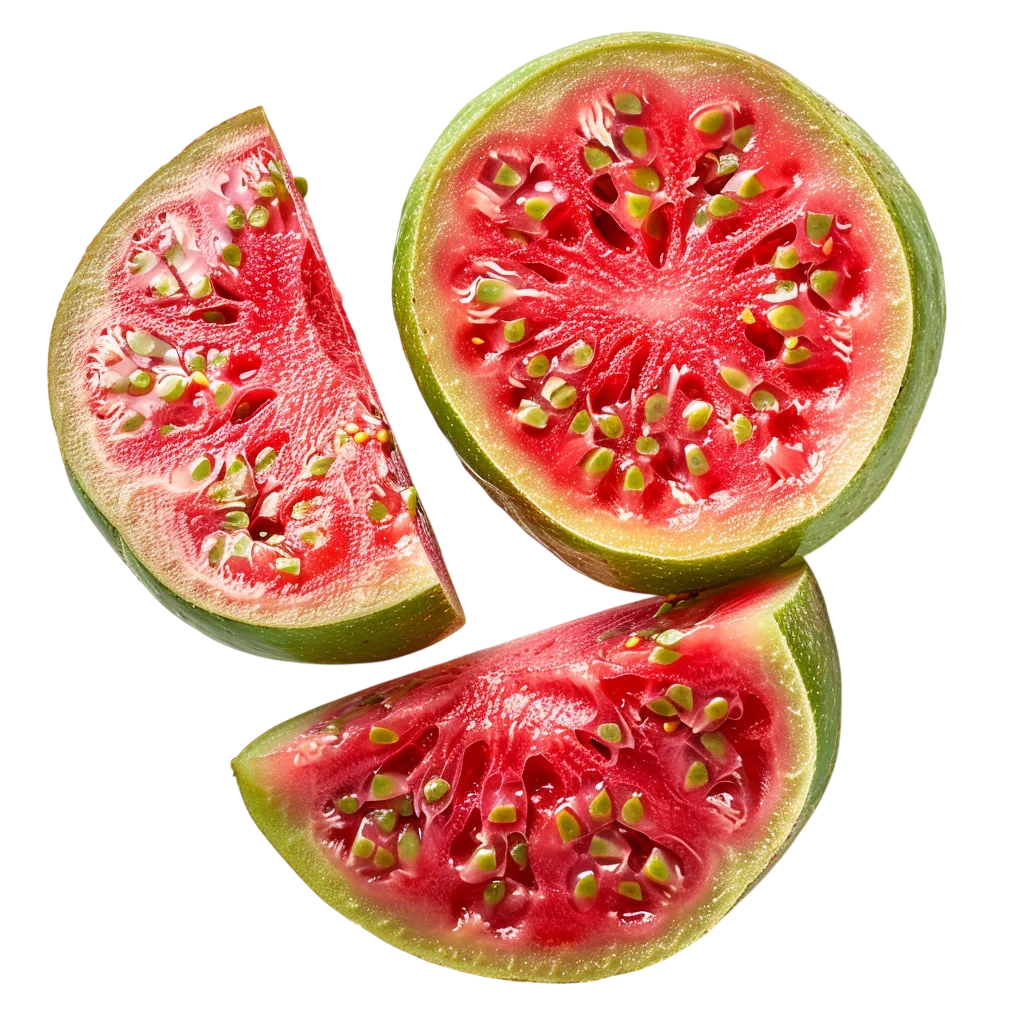 Red Watermelon Slices with Green Rind | Free PNG