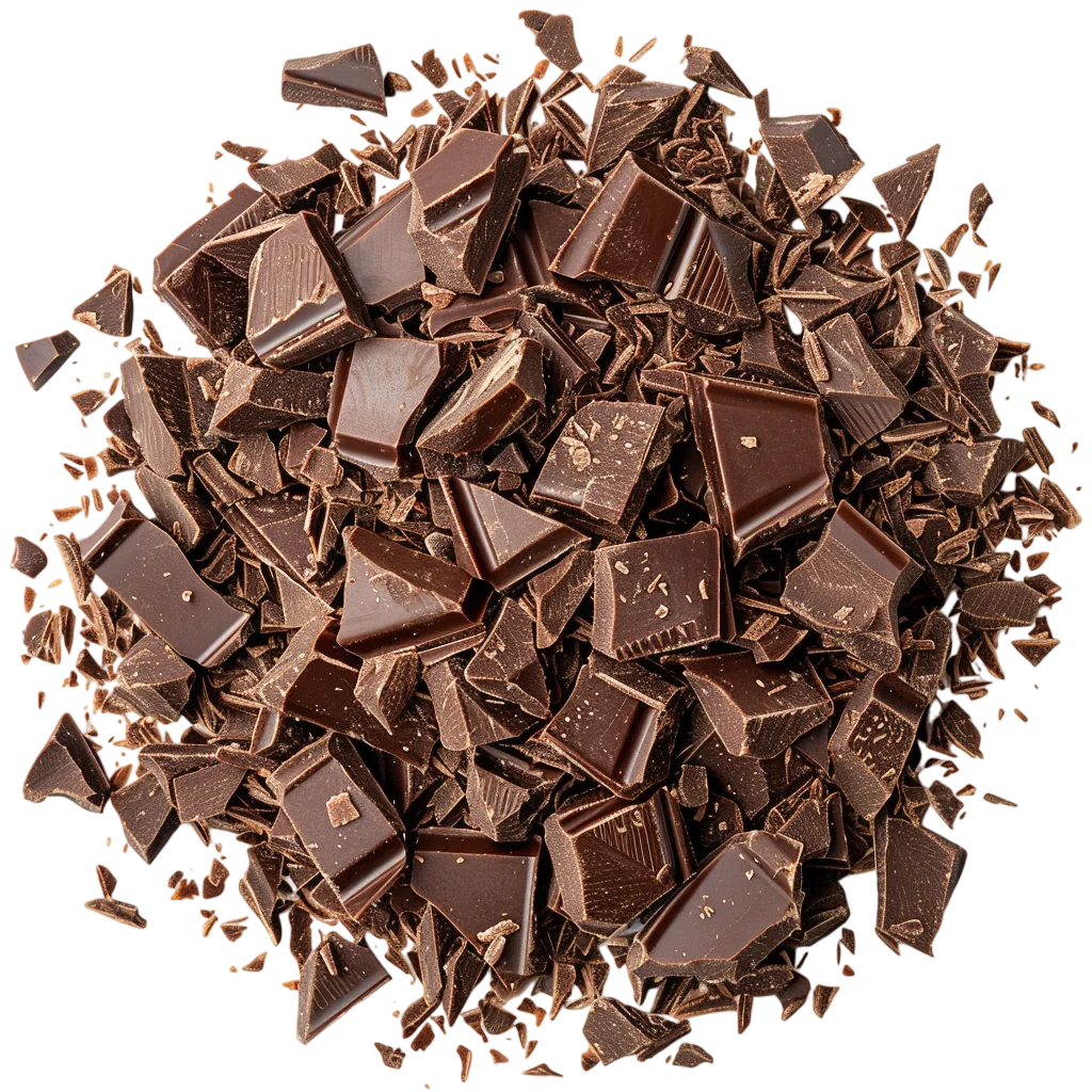 Pile of Broken Dark Chocolate Pieces Free PNG