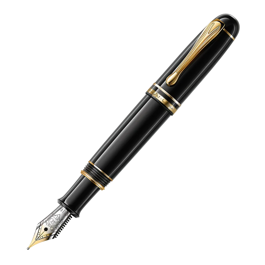 Black and Gold Fountain Pen Free PNG