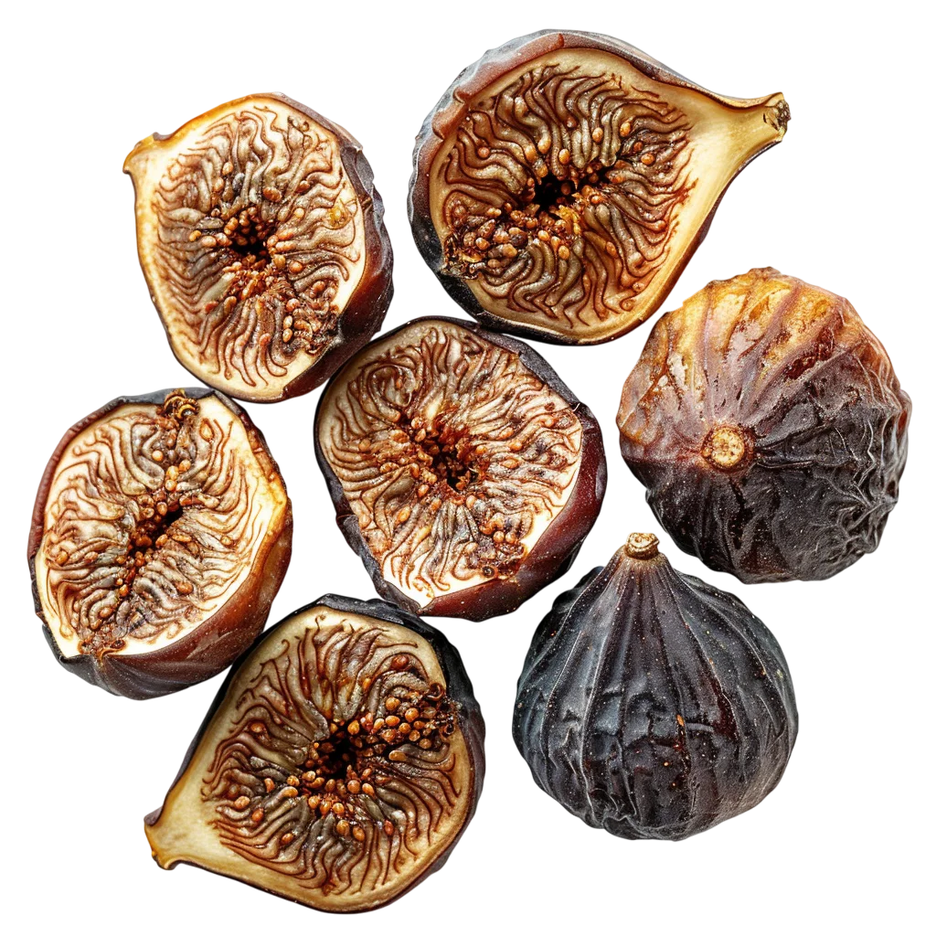 Whole and Halved Purple Figs | Free PNG