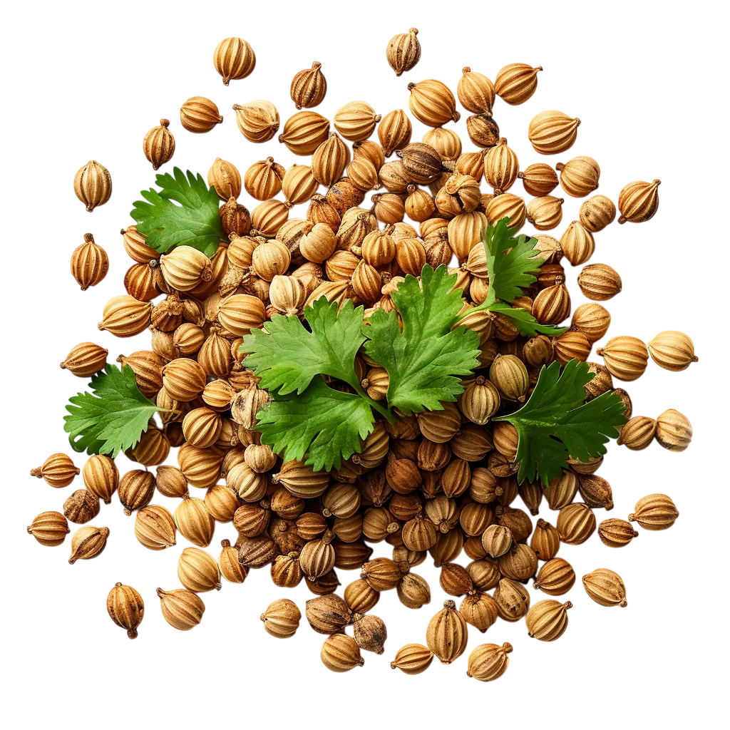 Coriander Seeds with Fresh Cilantro Leaves | Free PNG