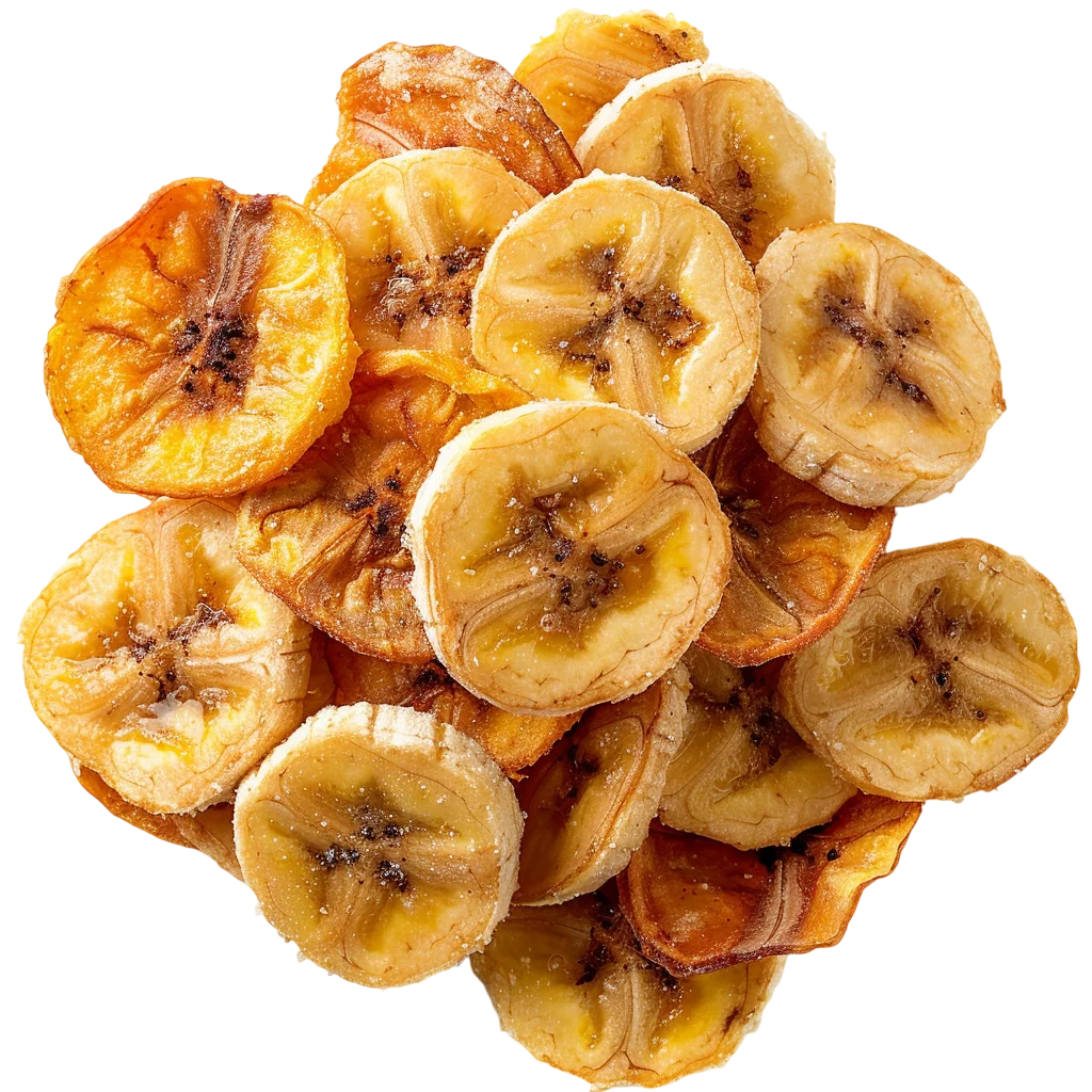 Golden Banana Chips Pile | Free PNG
