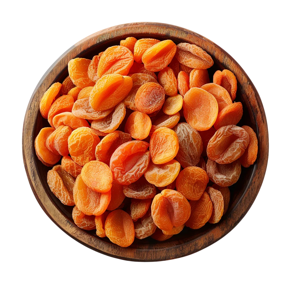 Bowl of Dried Apricots Free PNG