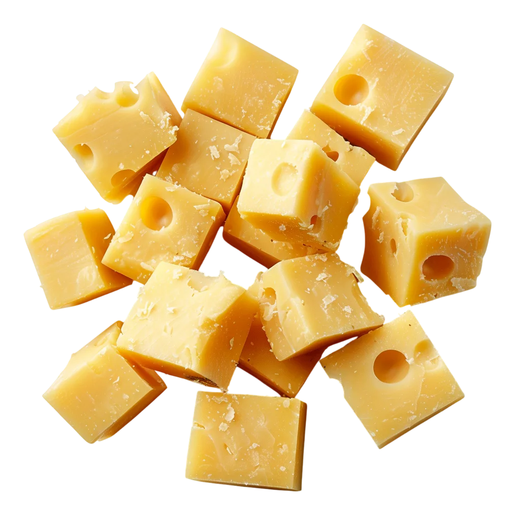Free PNG of Golden Swiss Cheese Cubes