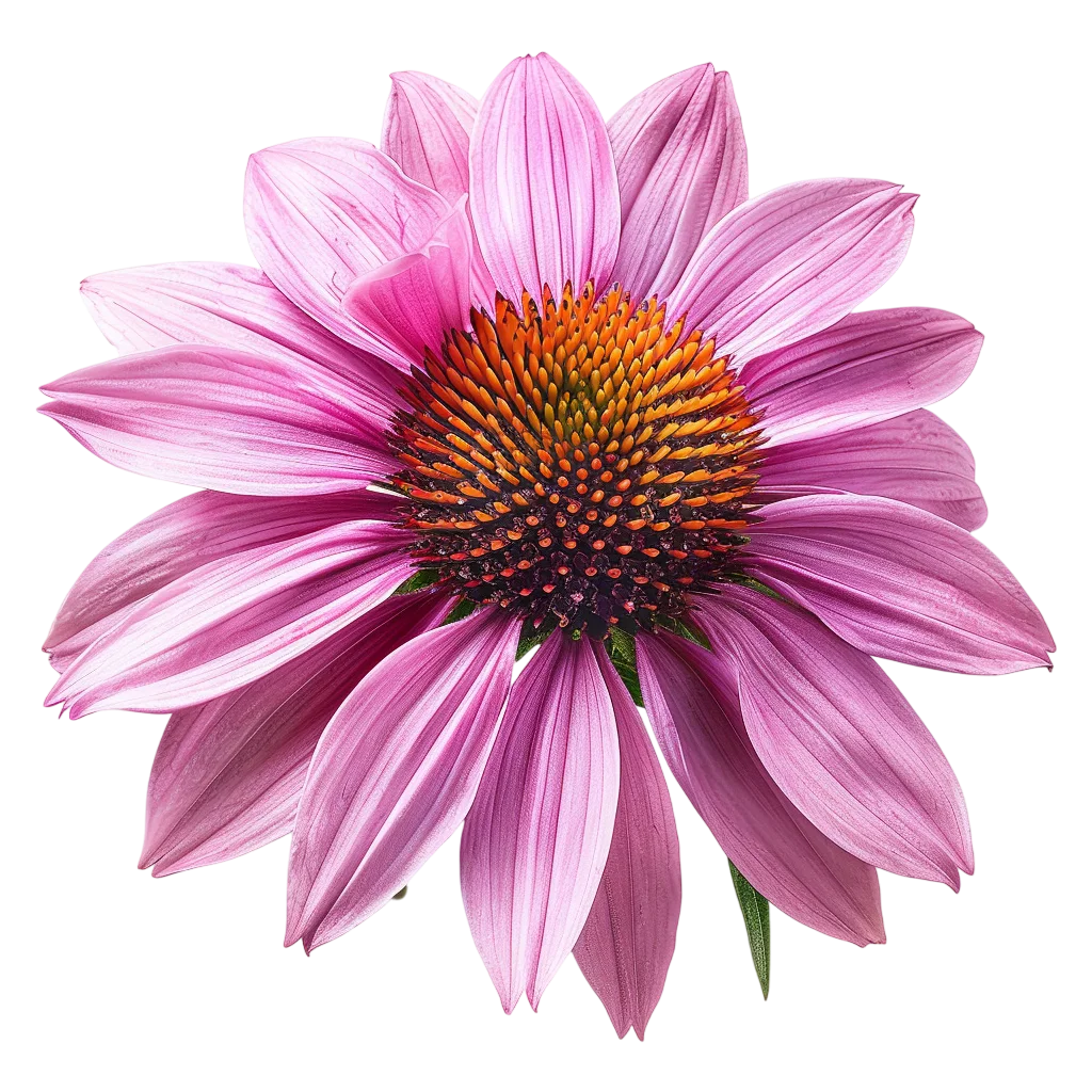 Pink Echinacea Coneflower with Orange Center | Free PNG